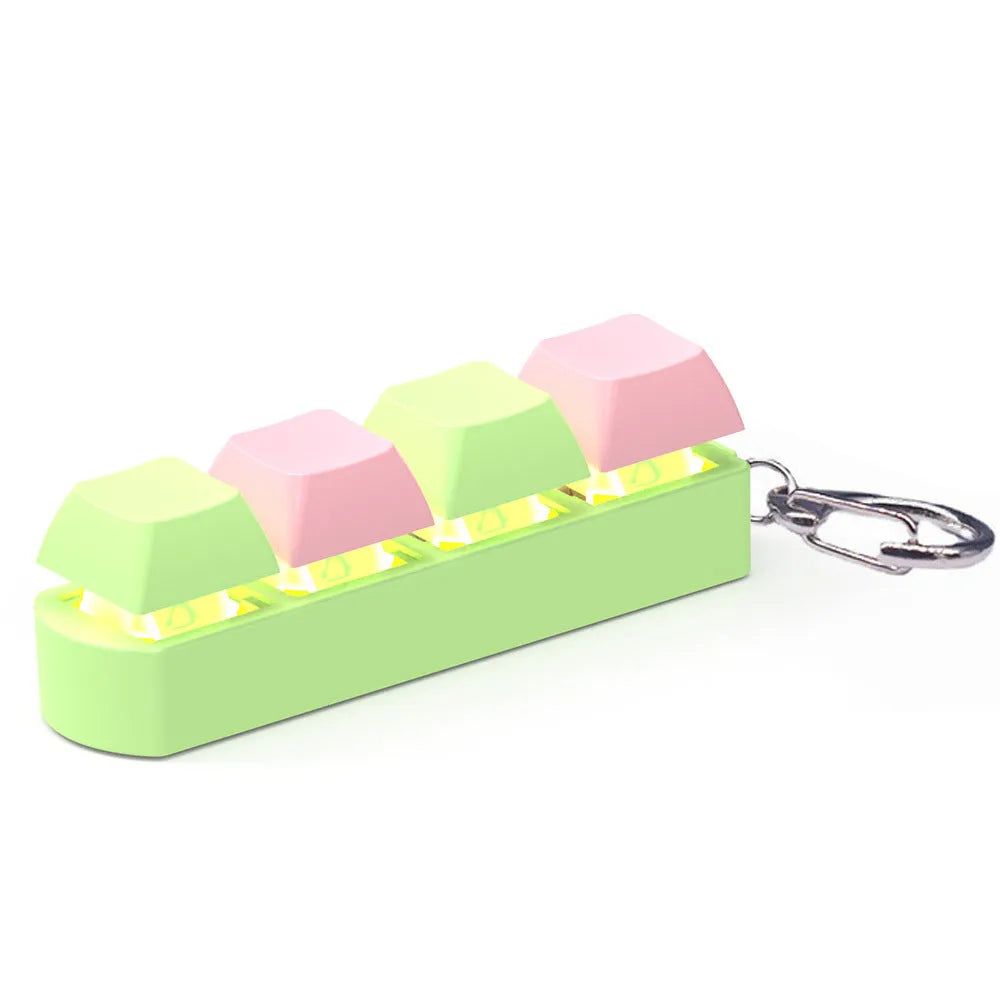 4-key mechanical keyboard switch tester with transparent bottom shell and 2.5m cable