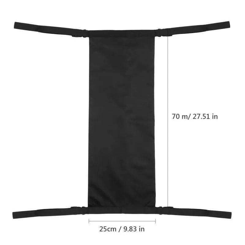 Black outdoor wheelchair pannier bag for oxygen cylinder transport in Nordic style