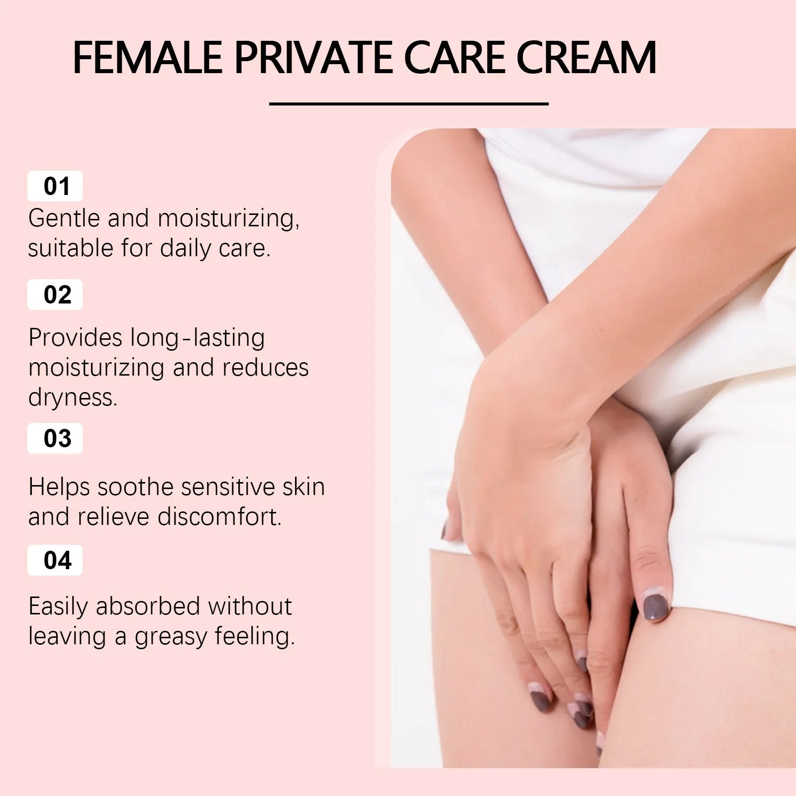 50g moisturizing cream jar with glycerol, mineral oil, rose and peppermint extracts for dry skin