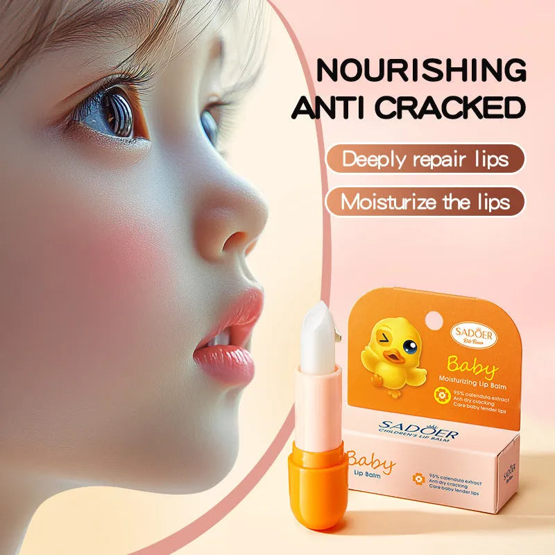 Anti-chapped moisturising lipstick tube showing various formula variants for dry lips
