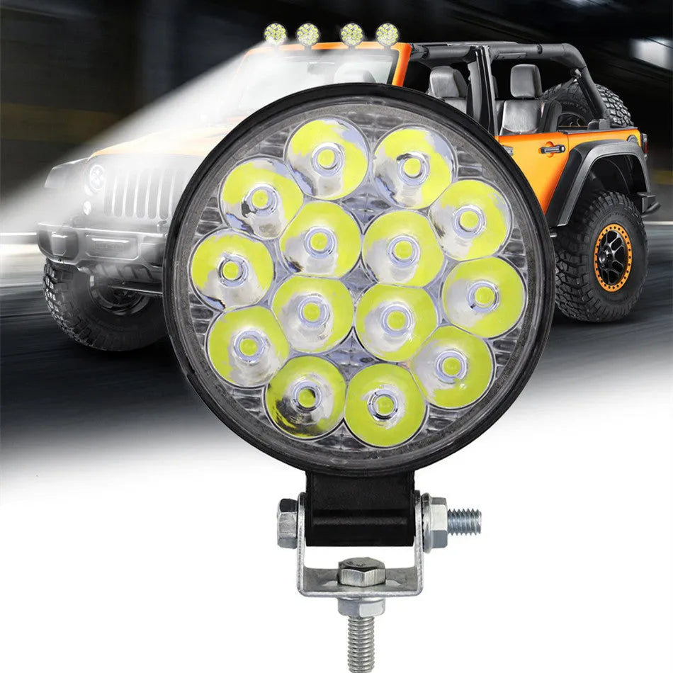 Mini round LED car work light with aluminium housing and white light output