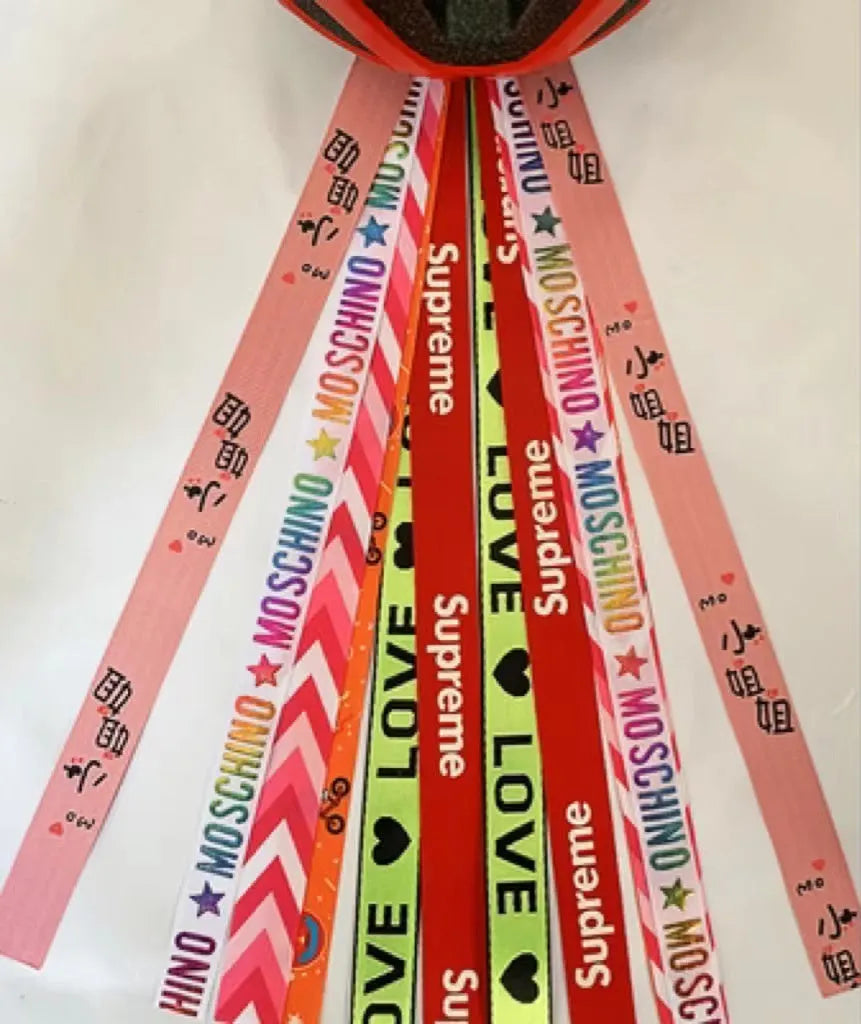 Children's helmet decorative streamer in multiple colour options for roller skating and balancing car safety gear