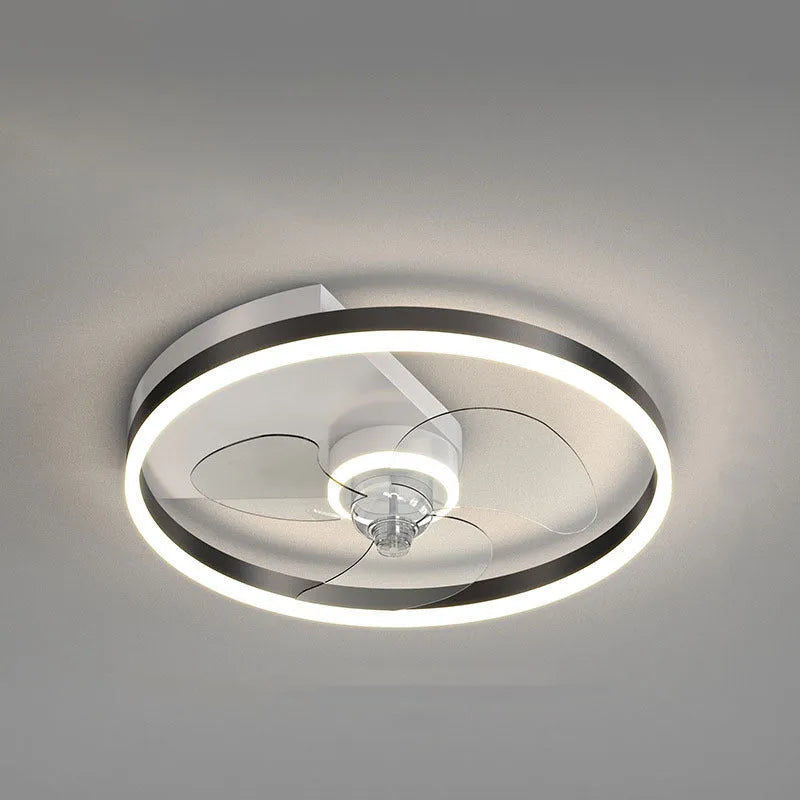 Modern Nordic ceiling lamp with iron body for children's rooms with integrated fan and LED lighting