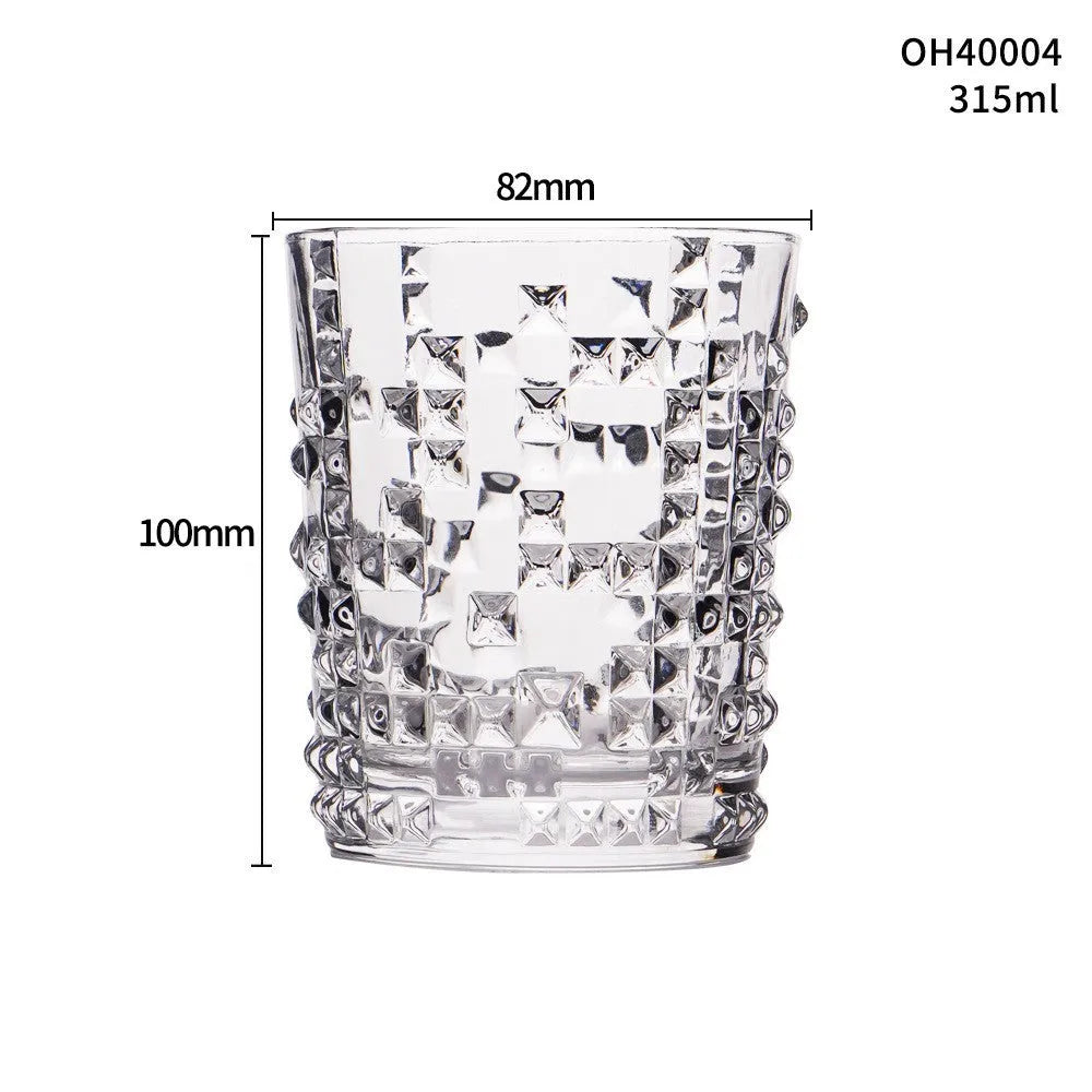 Crystal whiskey shot glass with thick bottom in multiple colour options