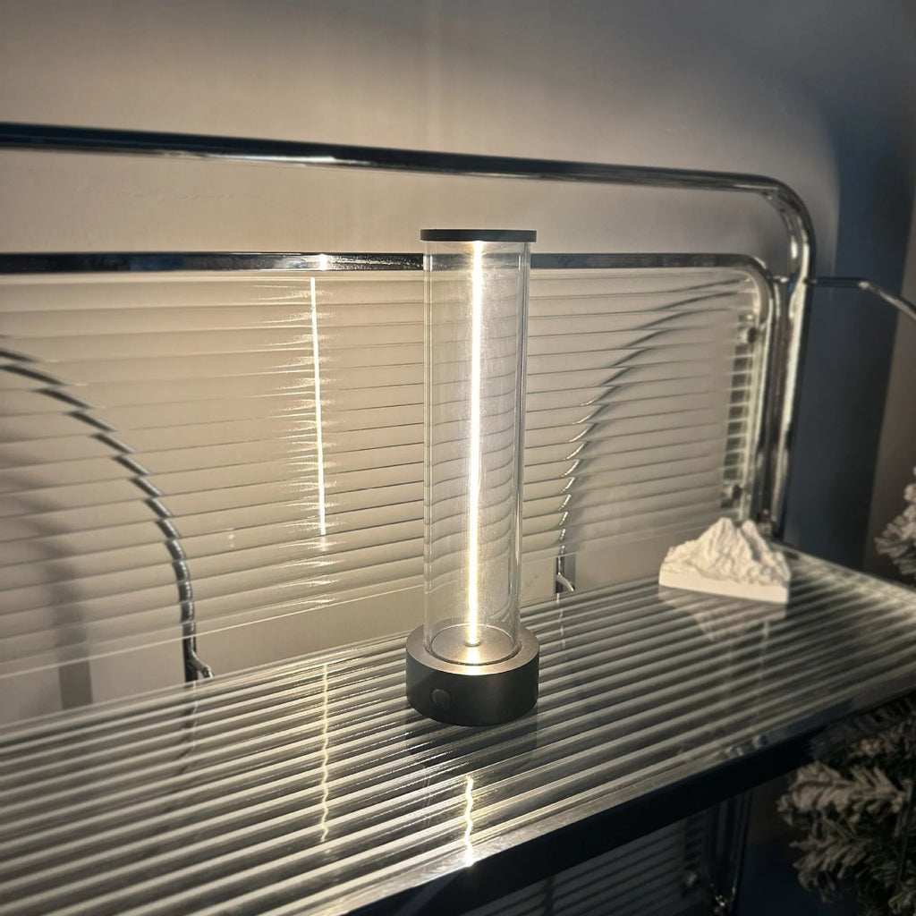 Contemporary LED line glass magnetic suction light strip with USB charging port visible