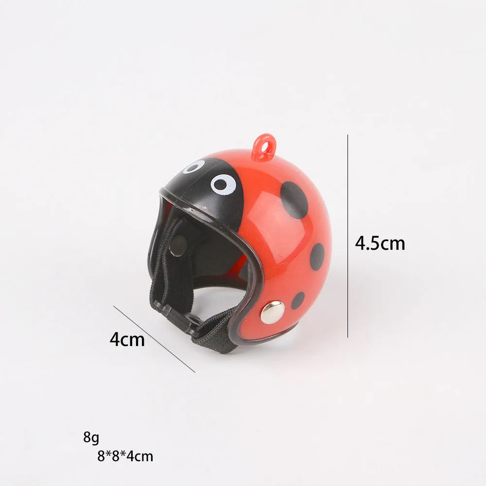 Adjustable pet safety helmet for small chickens and birds with sponge lining