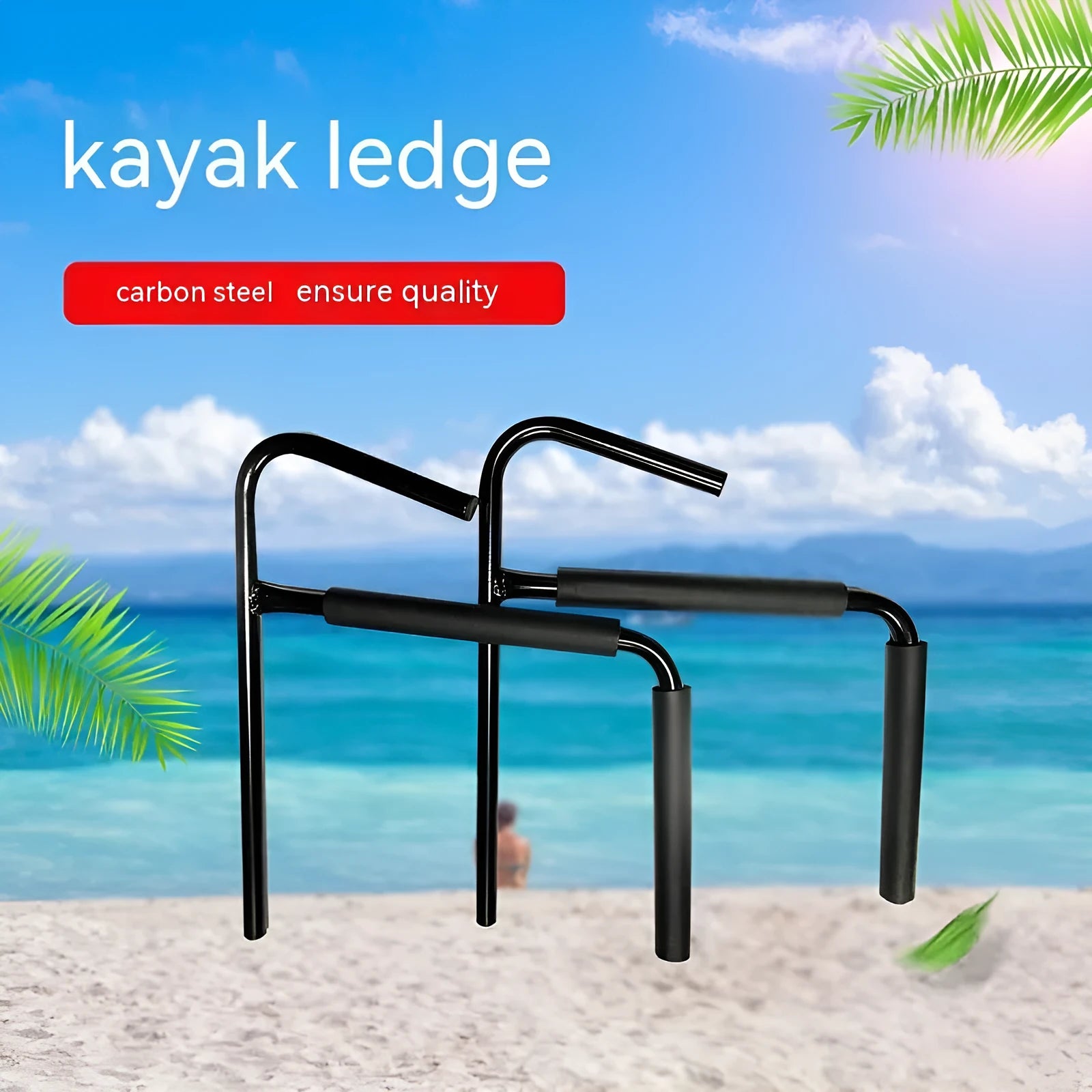 Carbon steel kayak and surfboard wall storage hanger rack for garage mounting