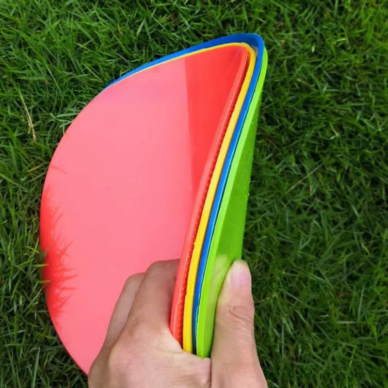 TPE football training marker disc in multiple colours with 23cm diameter measurement