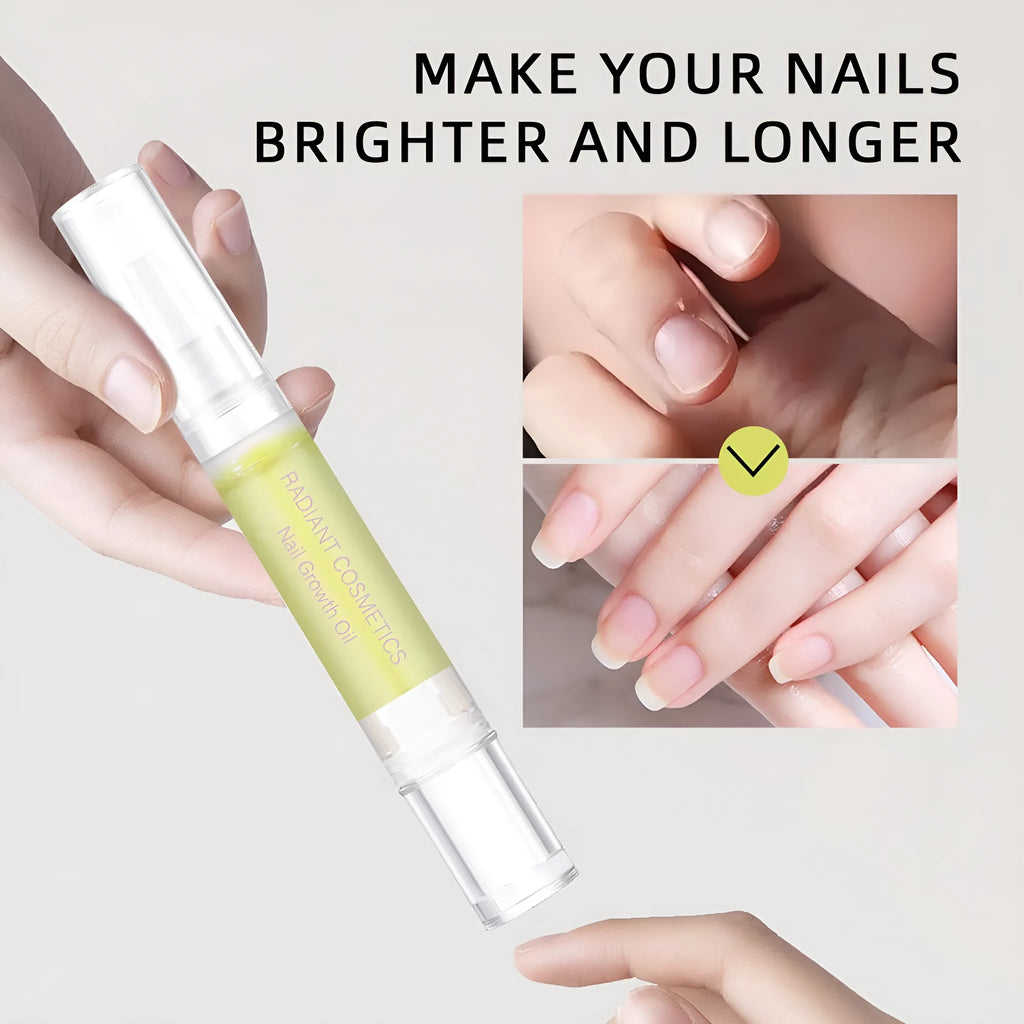 3ml bottle of clear nail growth treatment oil with a dropper applicator.