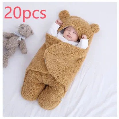 Baby quilted sleeping bag wrapper in cotton blend fabric with quilted pattern