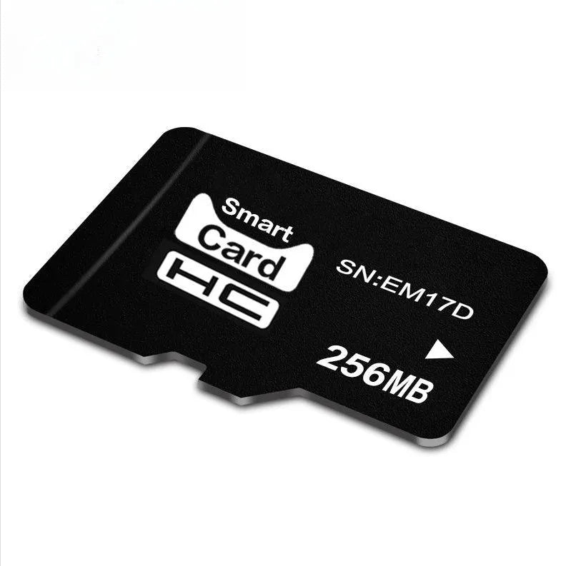 256MB TF series memory card measuring 11x15x1mm for MP3 and MP4 devices in packaging