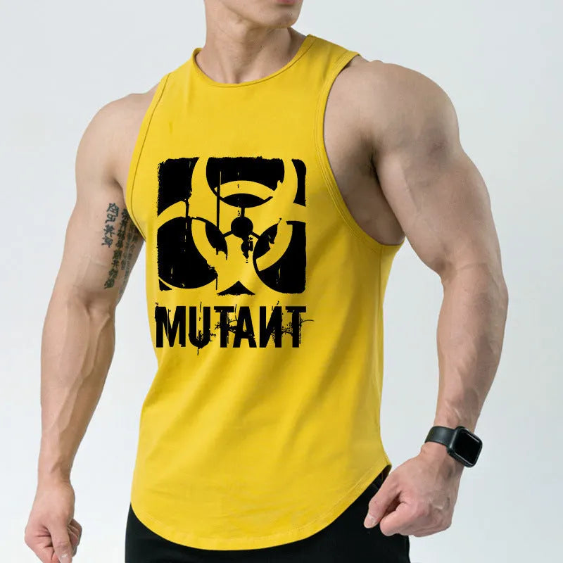 Men's loose fit polyester training waistcoat in multiple colour options including semicircle patterns