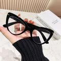 Women's large cat's eye reading glasses with dragon and phoenix decorations on frame in available colours