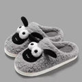 Brown suede slip-on slippers with PVC sole and thermal cotton lining