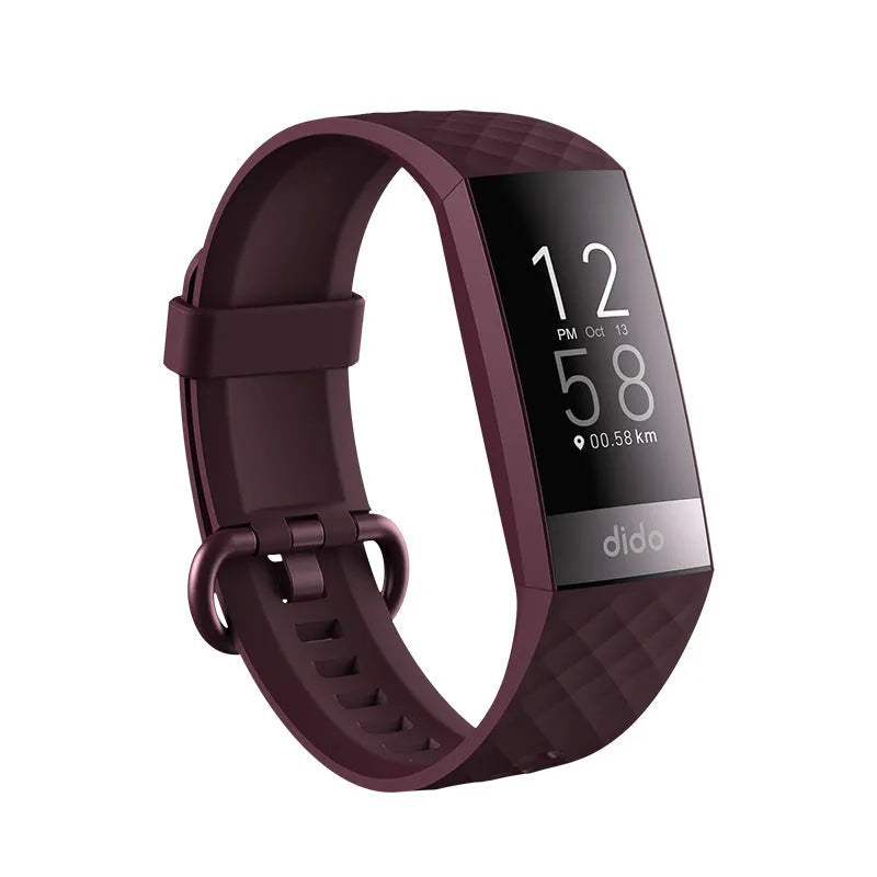 Black smart bracelet with health monitoring for blood pressure, blood oxygen, heart rate and ECG