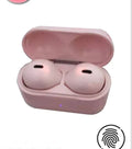 Invisible mini wireless Bluetooth earpiece with 9mm diameter in skin tone, white, or pink colours