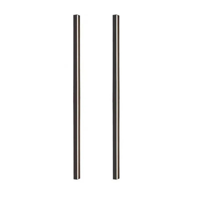 80cm long black aluminium LED strip wall lamp mounted on a wall, showcasing its simple linear design.