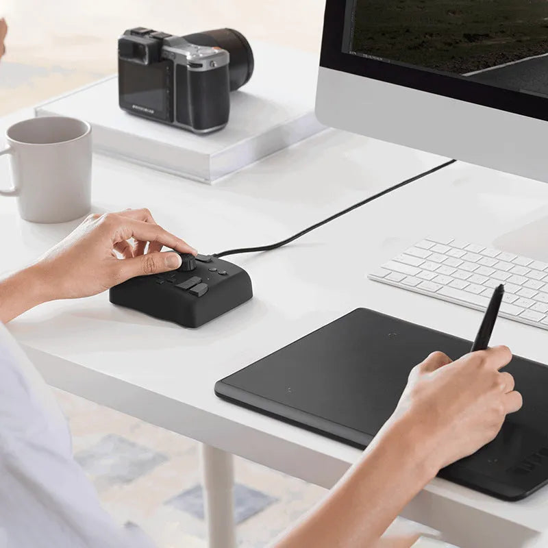 TourBox NEO digital tablet controller for video editing with compact design