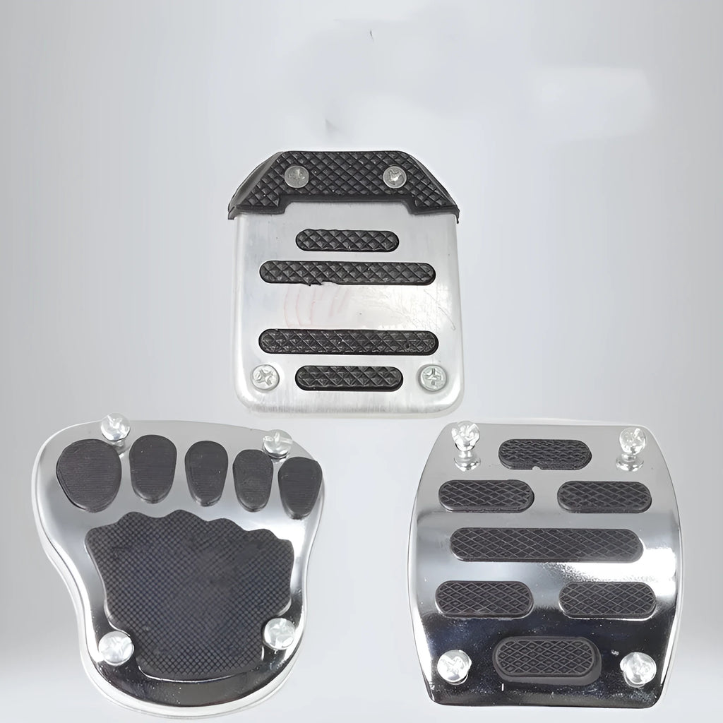 Metal motorcycle brake pedal skid plate replacement part for scooters and electric vehicles