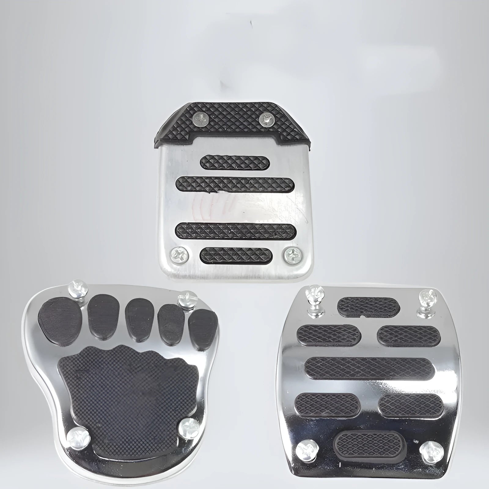 Metal motorcycle brake pedal skid plate replacement part for scooters and electric vehicles