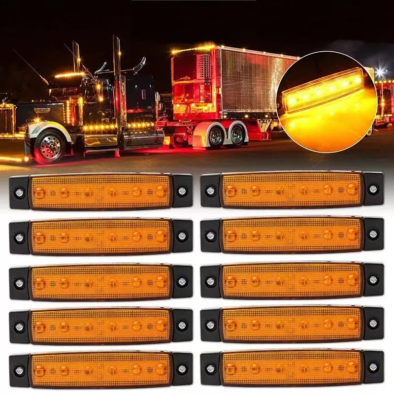 Trailer side warning light in PVC housing with multiple colour options