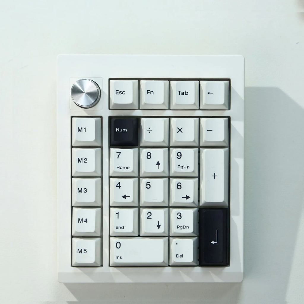 Wireless mechanical numeric keyboard in black and white colour options