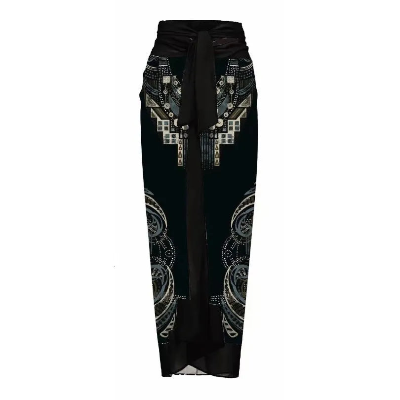 Women's floral print one-piece swimsuit with matching cover-up dress in polyester fabric