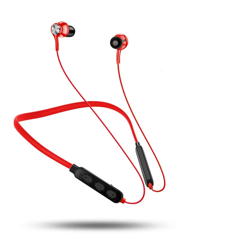 G03 sports Bluetooth earphones with neckband design in black, red, and white colour options
