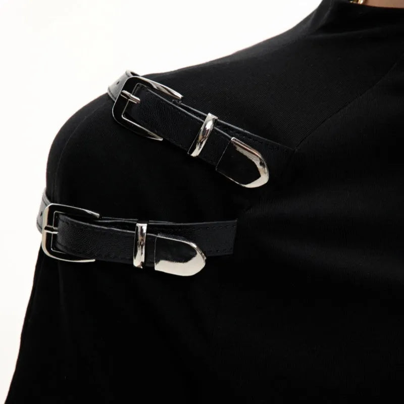 Men's cotton short sleeve T-shirt with stand-up collar in slim fit white and black colour options