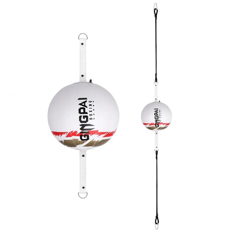 Hanging boxing speed ball training equipment in black, black and green, or white colour options