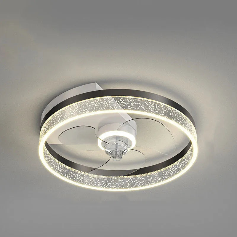 Modern Nordic ceiling lamp with iron body for children's rooms with integrated fan and LED lighting
