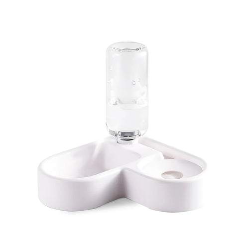 White food-grade pet water fountain for cats and dogs measuring 22x26x16cm
