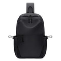 Men's grey lightweight chest bag with large main compartment and shoulder strap.