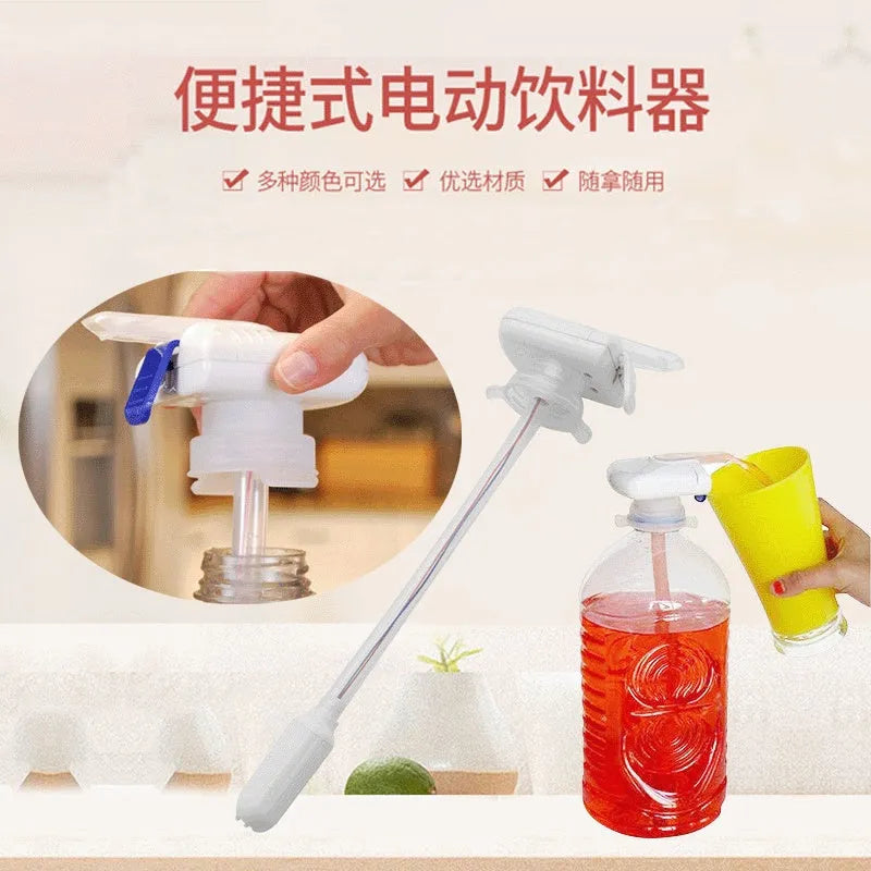 Electric pumping water device with silicone straws for milk and juice transfer