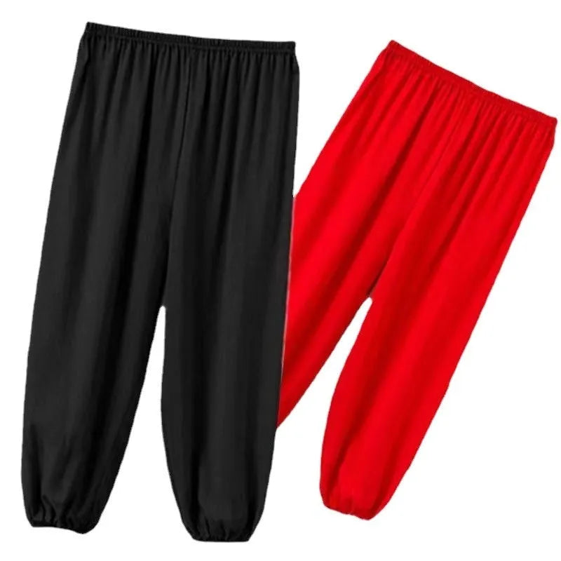 Children's high elasticity Sanda practice pants in Lycra fabric with spandex lining