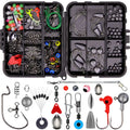 Weihe 257-piece fishing lure accessories kit in ABS storage box for Texas rigs and sea fishing