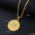 Gold geometric zircon necklace with diamond-like inlay on alloy pendant