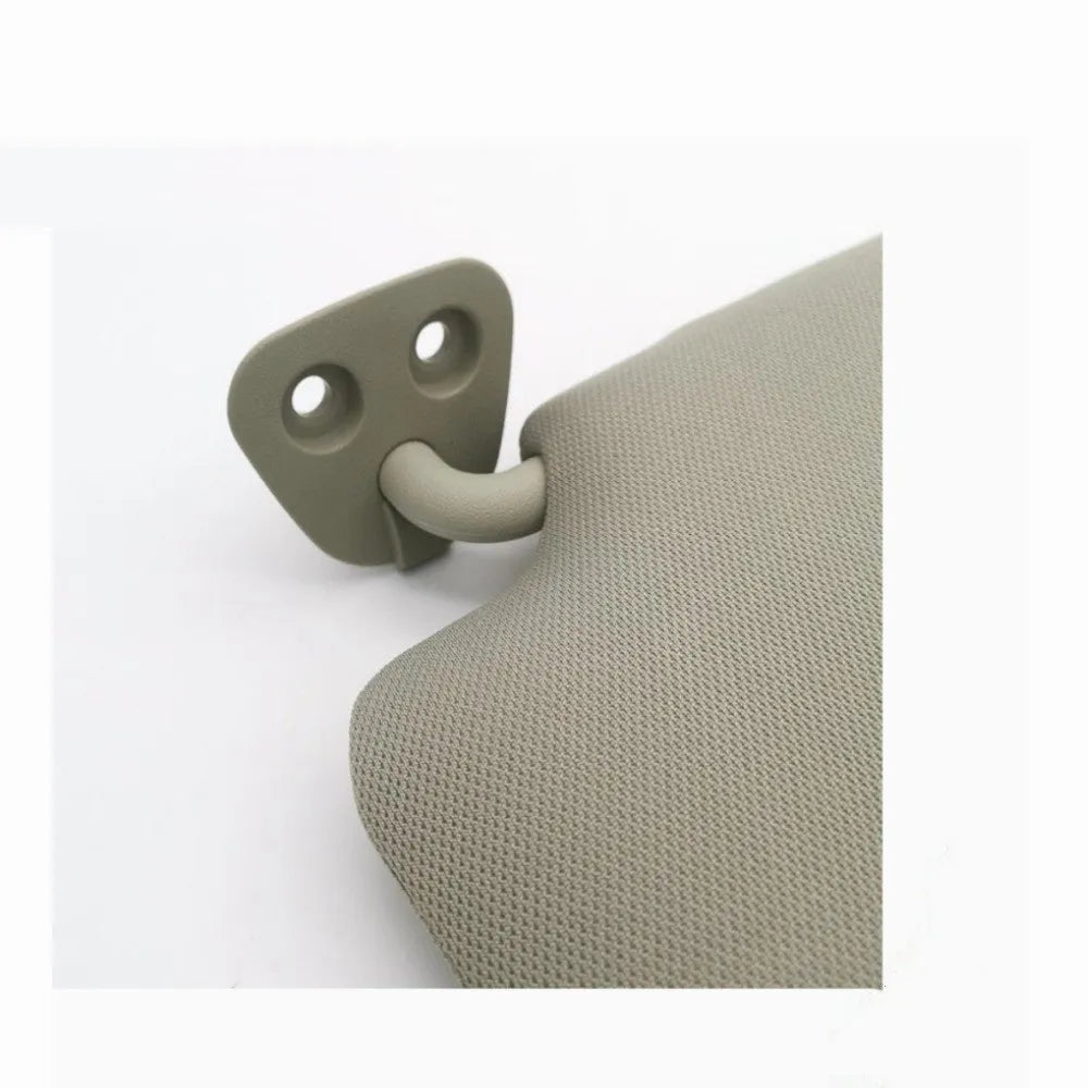 Beige sun visor with integrated cosmetic mirror for Nissan Lida 2005-2012 showing 43x23x8cm dimensions