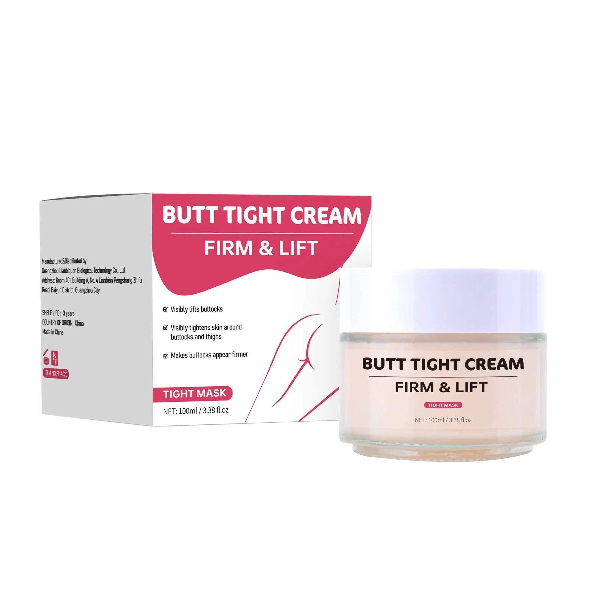 100ml hip tightening cream in pump bottle for firming and nourishing body skin