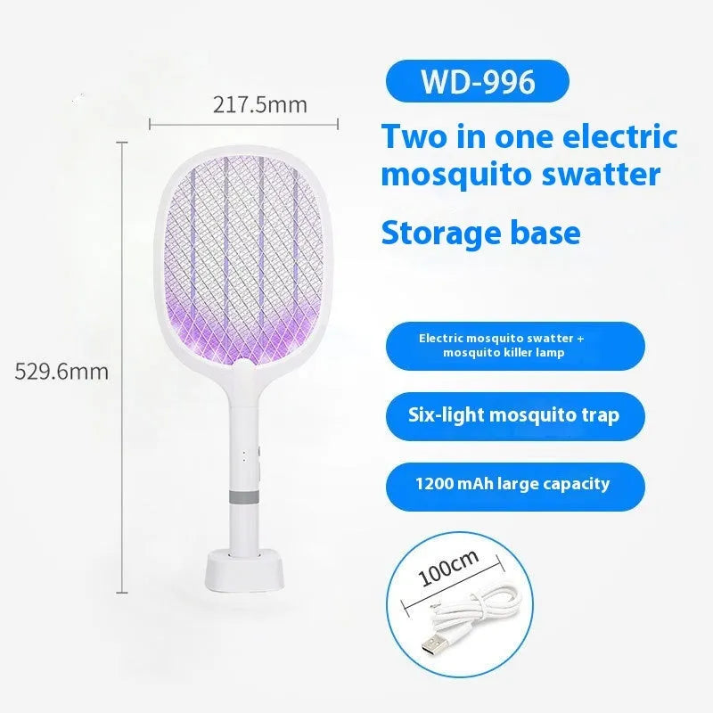 Rechargeable electric mosquito swatter with ABS plastic shell for 11-20 m² rooms