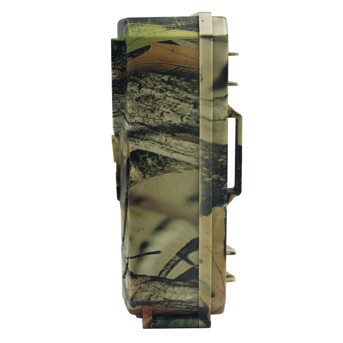 Yellow brown 16MP hunting game camera with infrared LEDs and wide lens for outdoor scouting