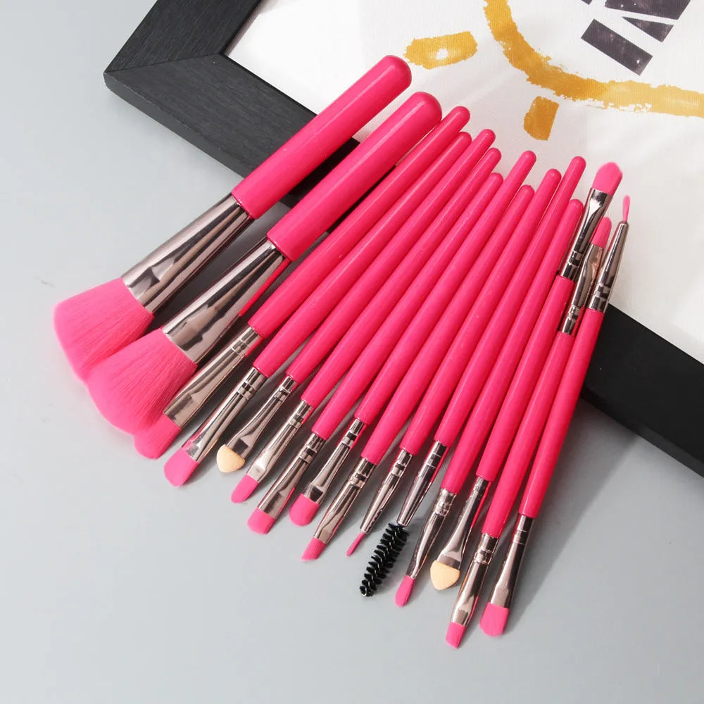 MAANGE 18 piece professional make-up brush set with fan-shaped cosmetic tool