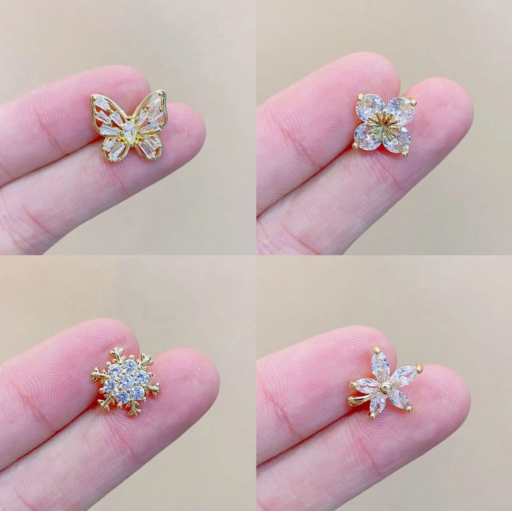 Japanese electroplated copper geometric brooch for women's clothing in multiple colours