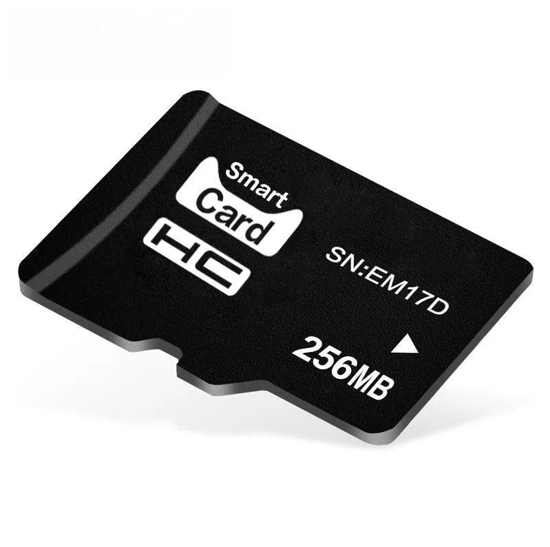 256MB TF series memory card measuring 11x15x1mm for MP3 and MP4 devices in packaging