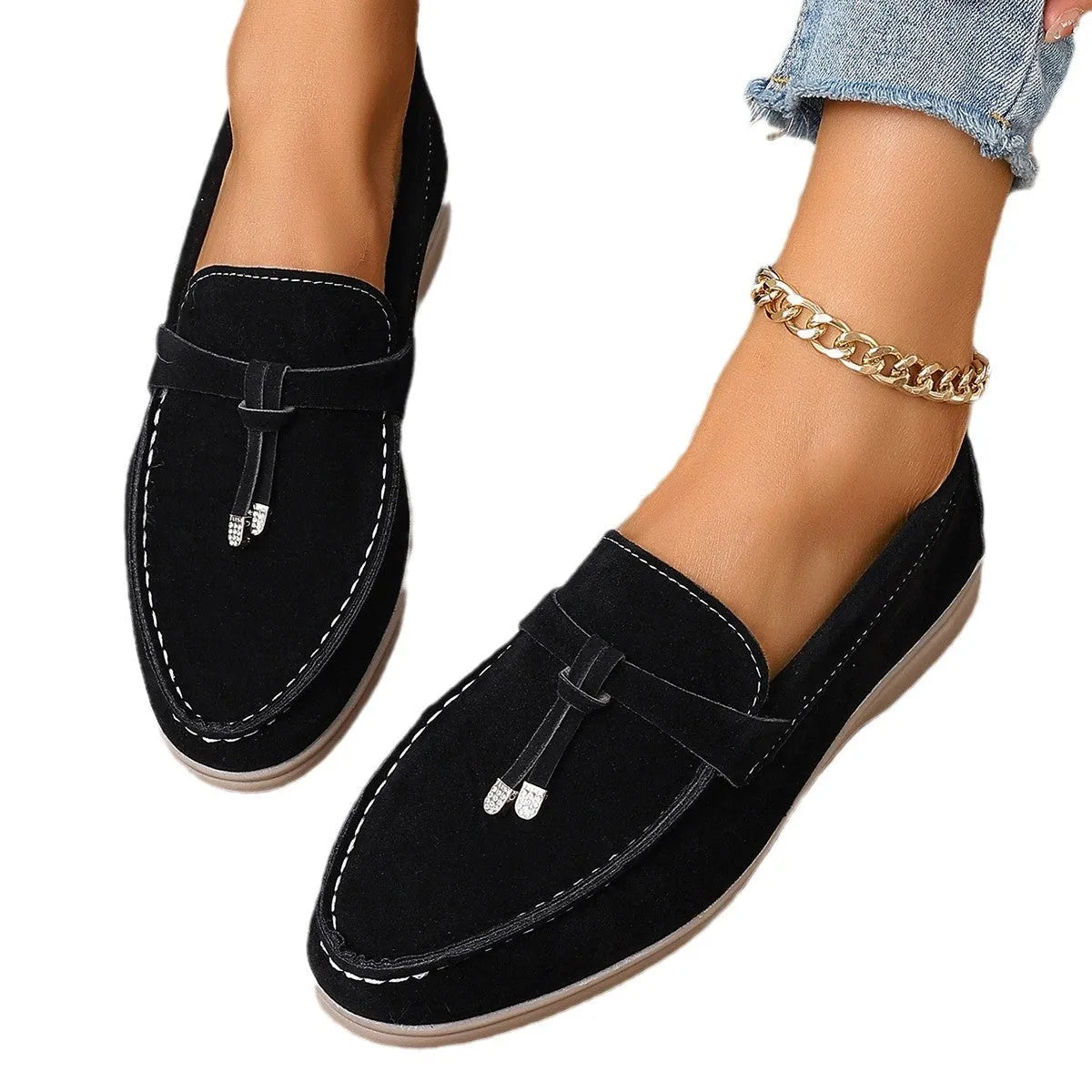 Men's casual slip-on canvas loafers in apricot colour with a platform heel and round toe.