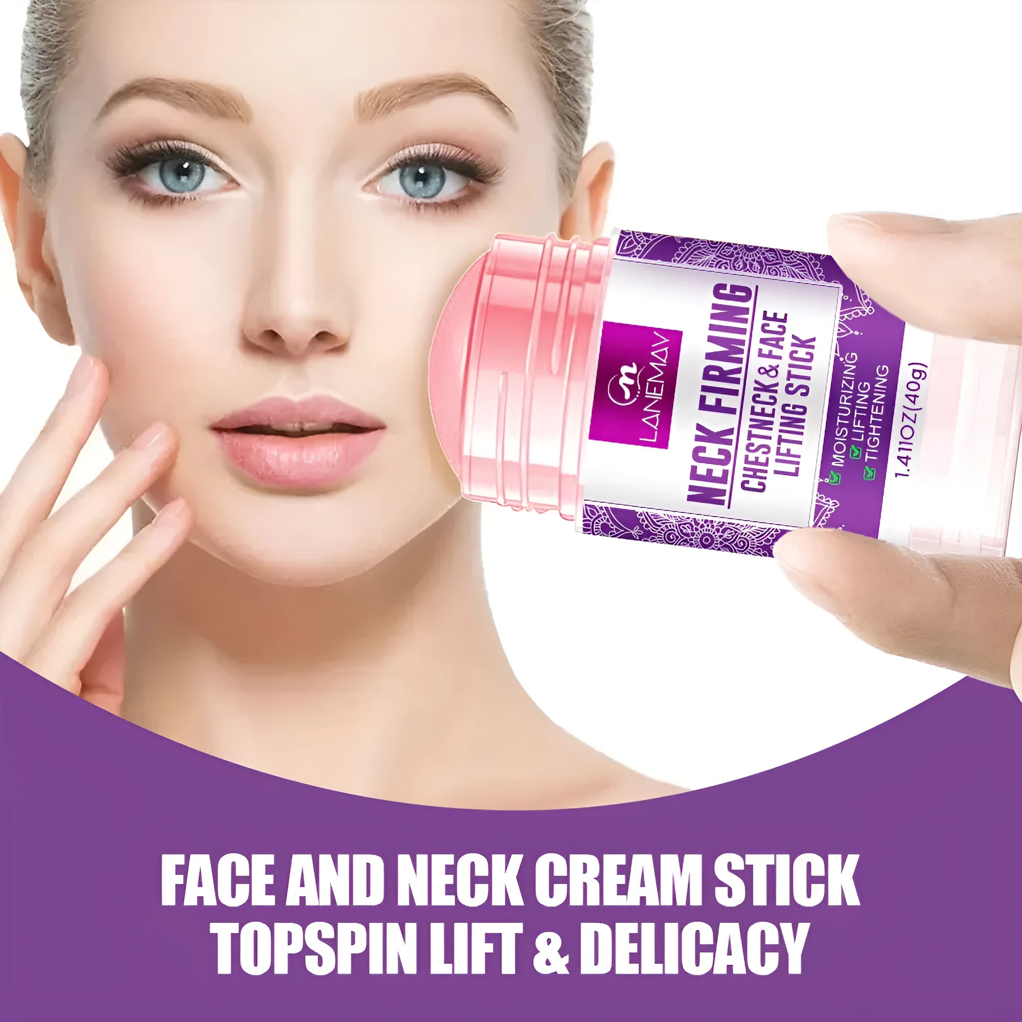 40g anti-wrinkle neck firming cream jar for moisturising and brightening