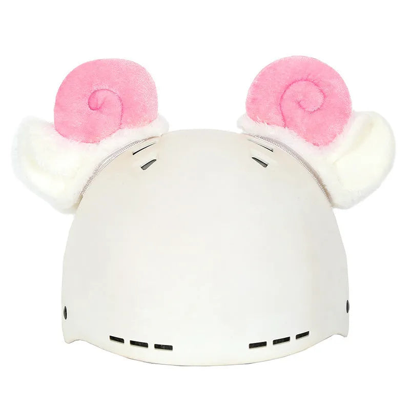 Plush fabric helmet decoration cover in size M with cartoon design options