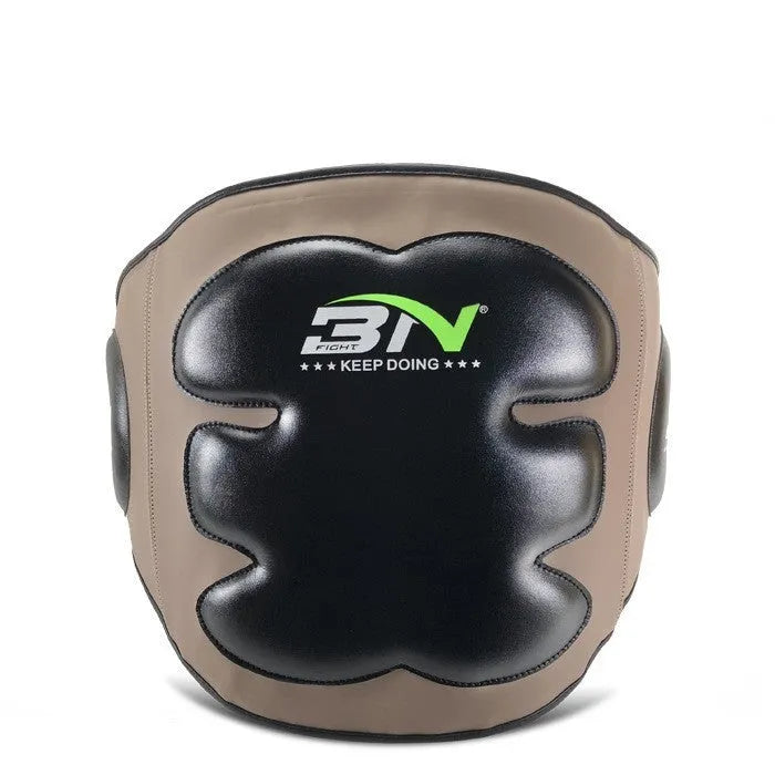 Sanda boxing waist protection target with thick padding and adjustable harness in dark grey