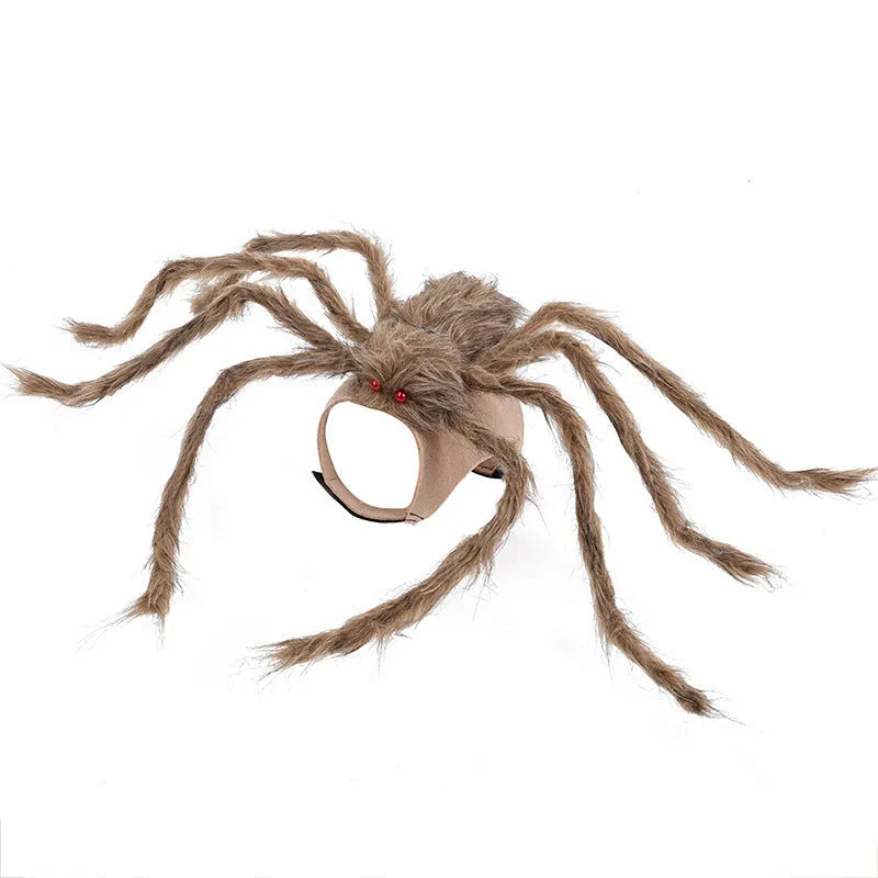 Halloween big spider pet costume for dogs and cats in polyester fabric