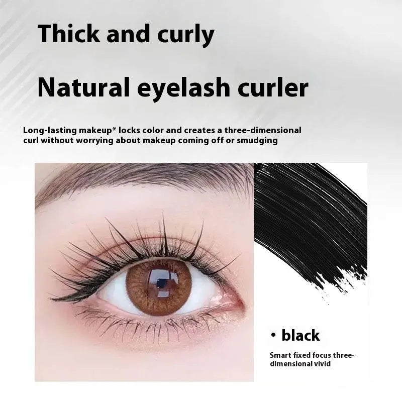 Waterproof mascara in steel tube with black and brown colour options and optional eyelash curler